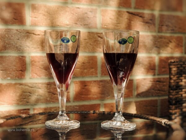 pahare vin cristal Bohemia