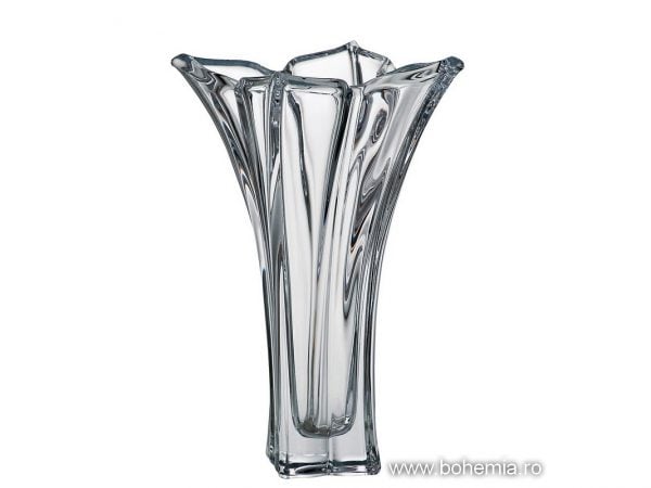 Vaza Bohemia din cristal Florale, 36 cm