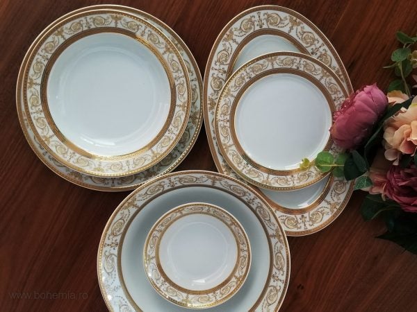 SERVICIU DE MASA 6 PERSOANE 26 piese - SHARIM GOLD