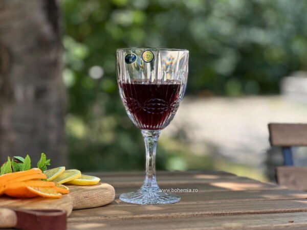 pahare vin cristal Bohemia