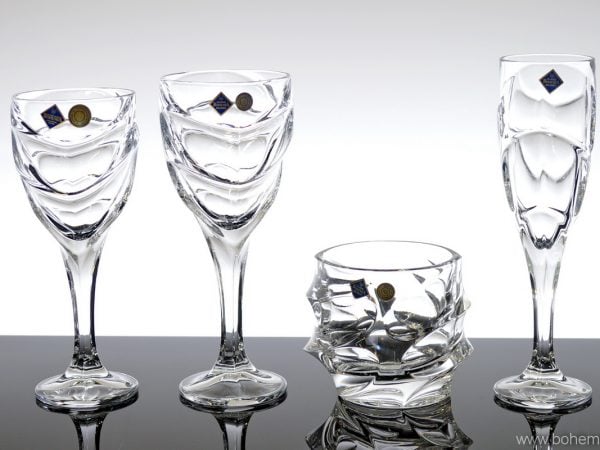 pahare vin cristal Bohemia