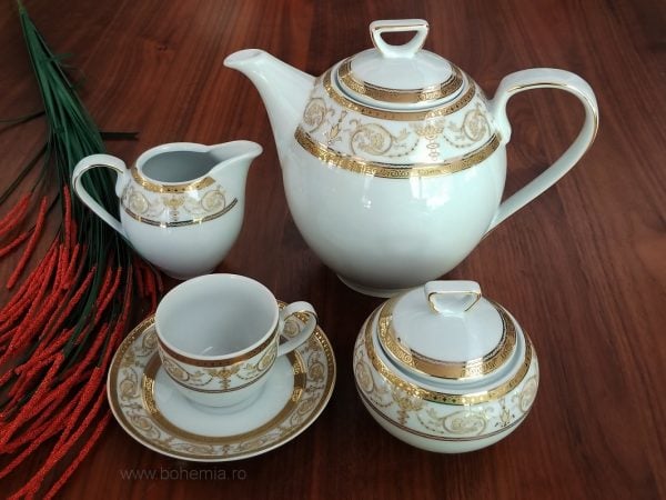 SERVICIU CAFEA ESPRESSO 12 PERSOANE complet- SHARIM GOLD