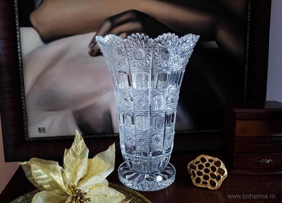 vaza cristal Bohemia