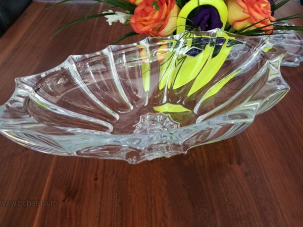 Bol cristal Bohemia alungit Plantica, 36.5 cm