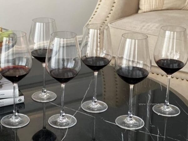 pahare vin cristal Bohemia