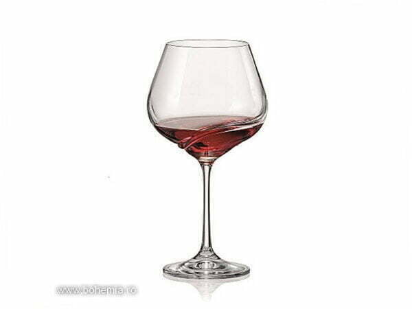 pahare vin cristal Bohemia