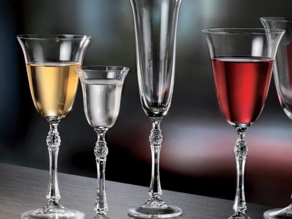 pahare vin cristal Bohemia