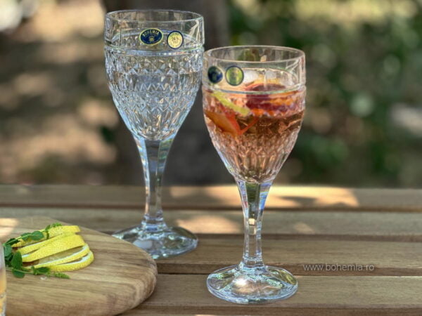 pahare vin cristal Bohemia