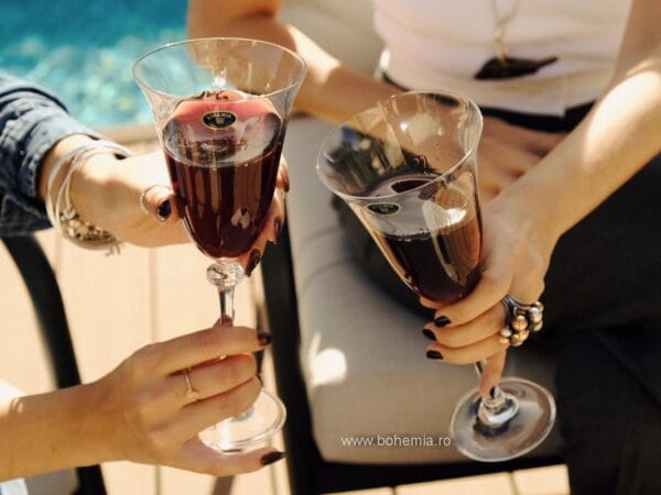 pahare vin cristal Bohemia