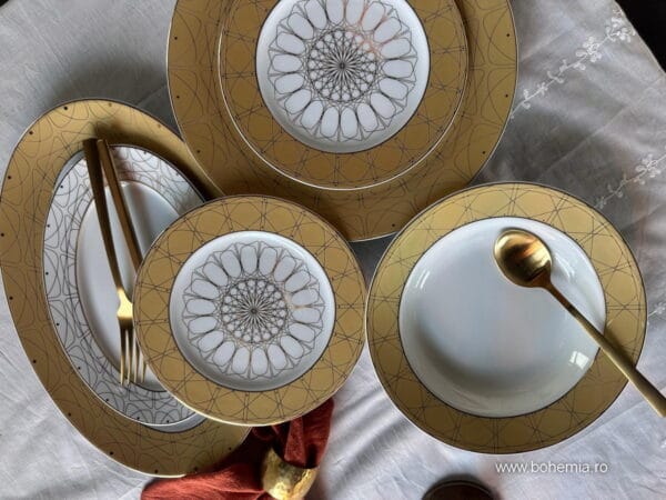 SERVICIU DE MASA SI CAFEA 32 PIESE 6 PERSOANE complet - ESTELLE