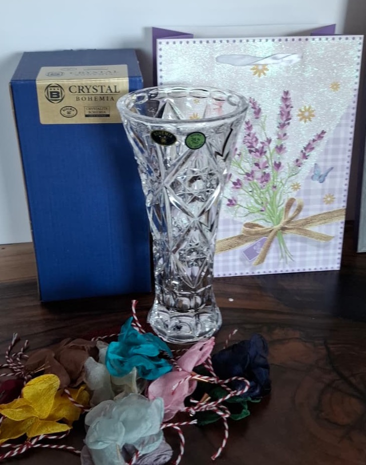 vaza cristal Bohemia