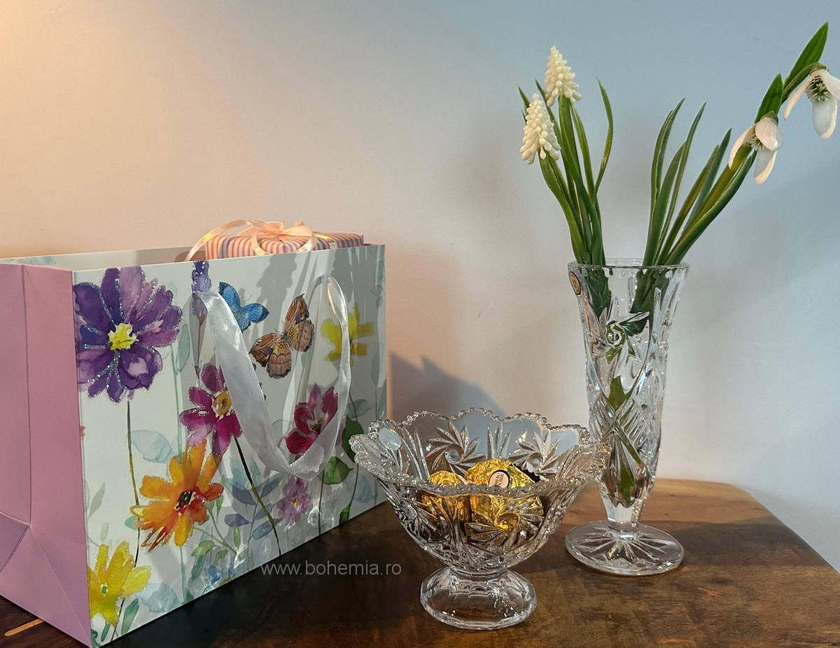 vaza cristal Bohemia