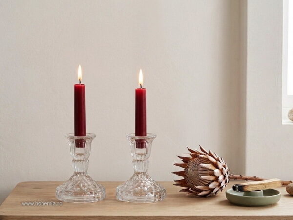 SET 2 SFESNICE 9 CM CRISTAL DE BOHEMIA- MADISON