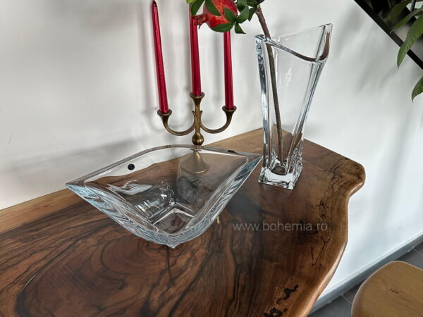 SET VAZA SI FRUCTIERA BOHEMIA CRISTALIN -DYNASTY