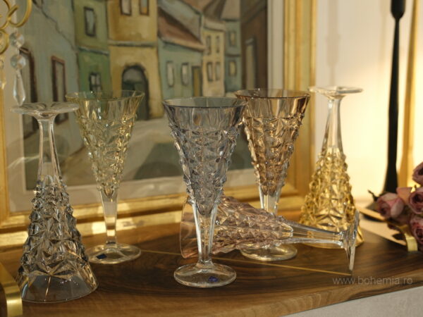 pahare vin cristal Bohemia